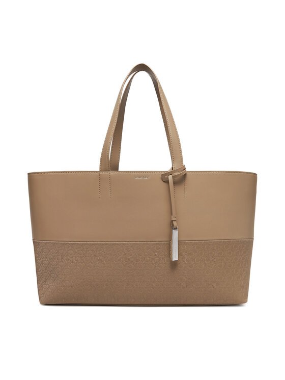 Calvin Klein Calvin Klein Táska Ck Mixmedia Shopper_Mono K60K613166 Bézs