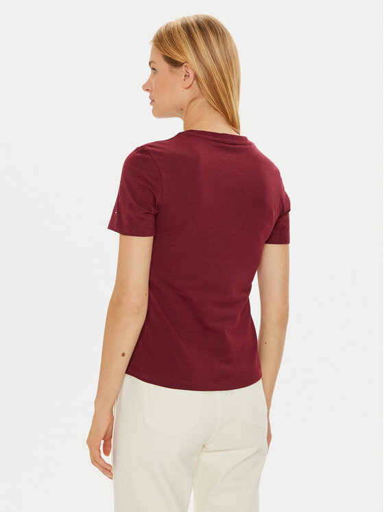 Tommy Hilfiger Tommy Hilfiger Majica Nautical Graphic WW0WW43652 Bordo rdeča Slim Fit