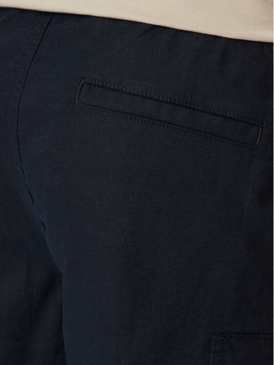 BOSS BOSS Kratke hlače iz tkanine Sisla 50559366 Mornarsko modra Relaxed Fit