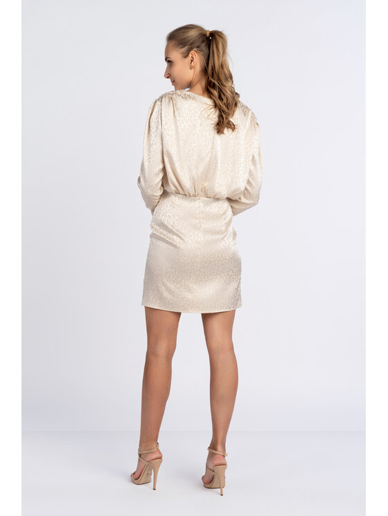 Salme Salme Elegantné šaty Drea Écru Regular Fit