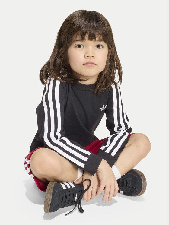 adidas adidas Bluzka 3 Stripes KQ8877 Czarny Loose Fit