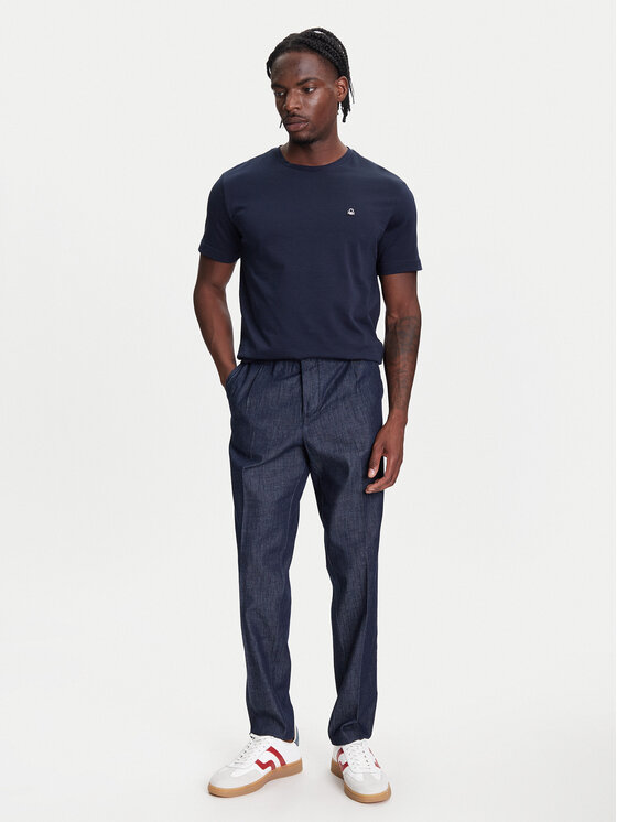 United Colors Of Benetton United Colors Of Benetton Majica 3M4WU1088 Mornarsko modra Relaxed Fit