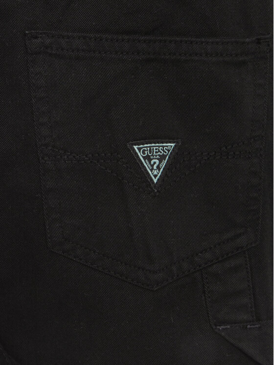 Guess Guess Riidest püksid L4YB02 WE1L0 Must Relaxed Fit
