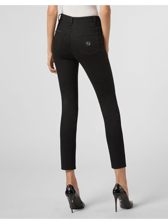 PHILIPP PLEIN PHILIPP PLEIN Jegginsy 30151 Czarny Jegging Fit