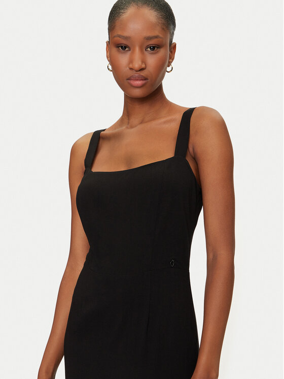 Guess Guess Koktel haljina W5GK20 WH4S2 Crna Slim Fit