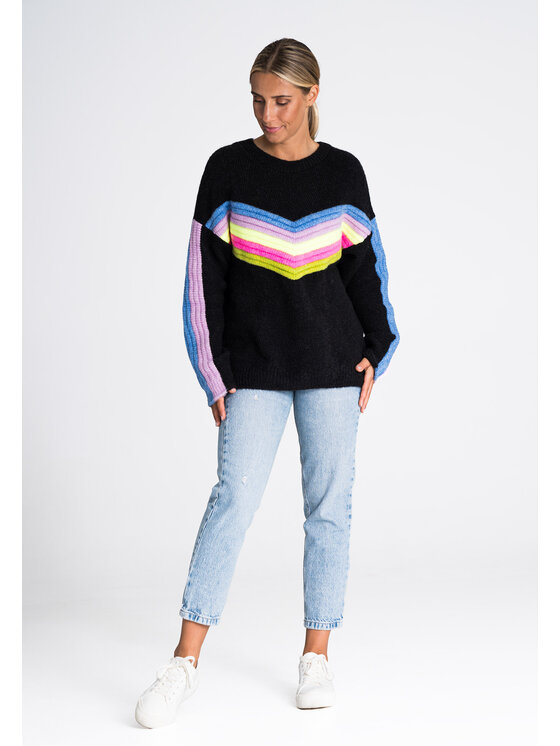 FIGL FIGL Sweter M983 Czarny Regular Fit