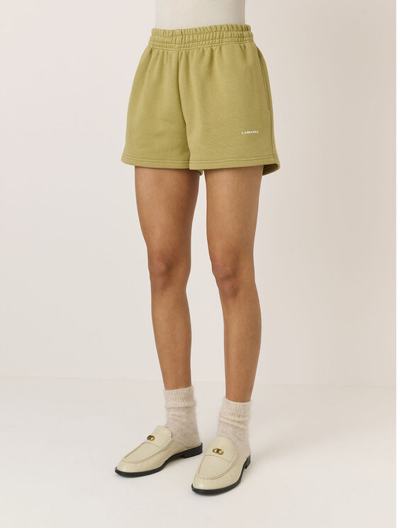 La Mania La Mania Szorty sportowe BOBBI Zielony Classic Fit
