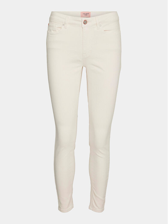 Vero Moda Vero Moda Traperice Flash 10307571 Écru Skinny Fit