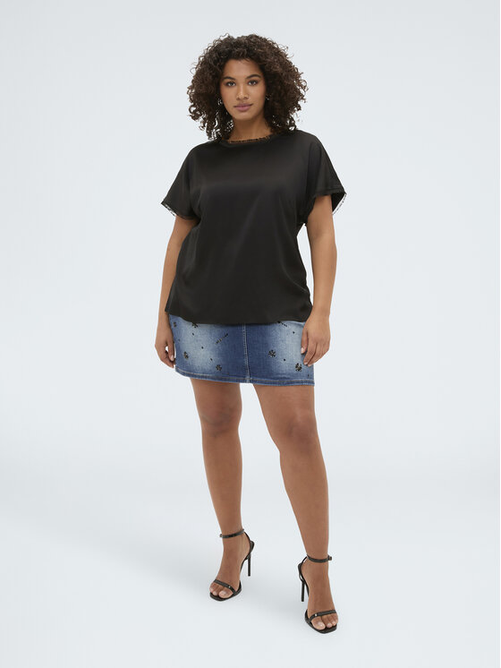 Fiorella Rubino Fiorella Rubino Bluzka 2009L000666N033 Czarny Regular Fit