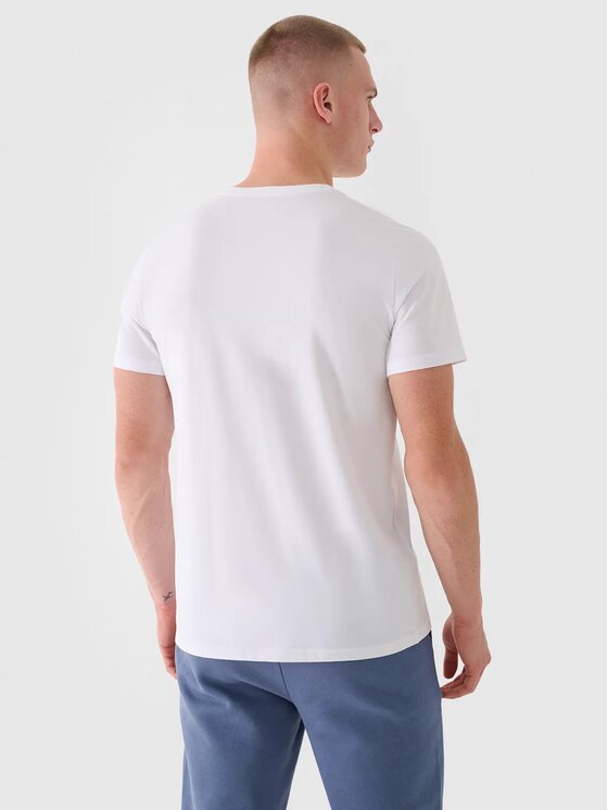 4F 4F Tričko 4FWMM00TTSHM2256-10S Biela Regular Fit