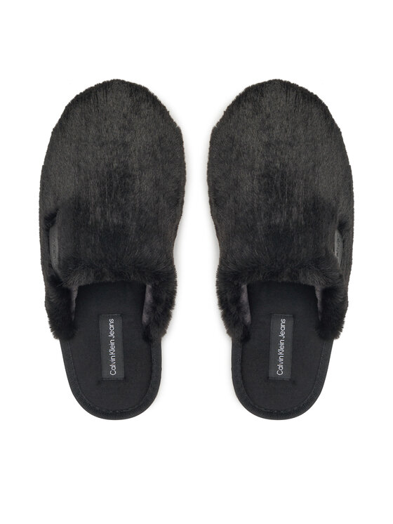 Calvin Klein Jeans Calvin Klein Jeans Kapcie Hotel Slipper Fur After Glow YW0YW01593 Czarny