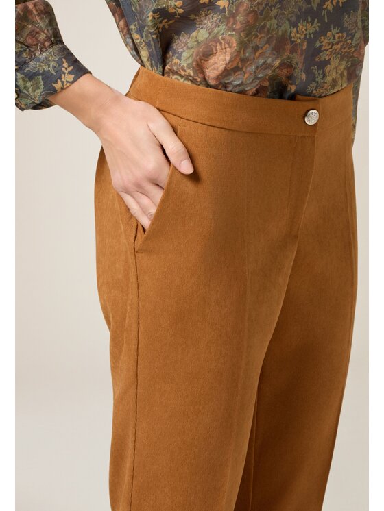 Oltre Oltre Pantaloni di tessuto P011R009067N012 Écru Regular Fit