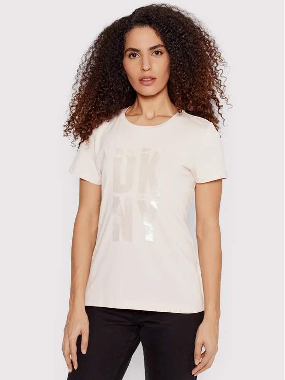 DKNY T-Shirt P1KMADNA Rosa Regular Fit