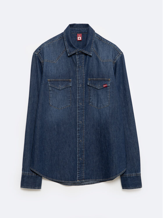 BIG STAR BIG STAR Koszula jeansowa CHUCK Granatowy Basic Fit