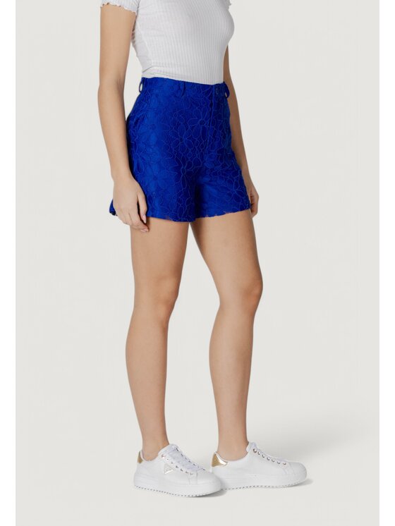Desigual Desigual Szorty SHORT_LACE Niebieski Short Fit