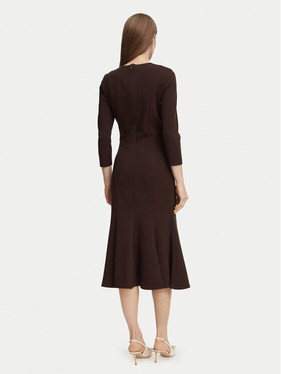 Luisa Spagnoli Luisa Spagnoli Kokteiļkleita Ghedi 543829 Brūns A-Line Fit