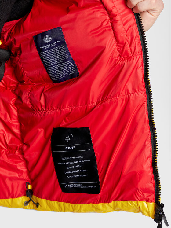 Add Add Пухено яке 6AM771 Жълт Regular Fit