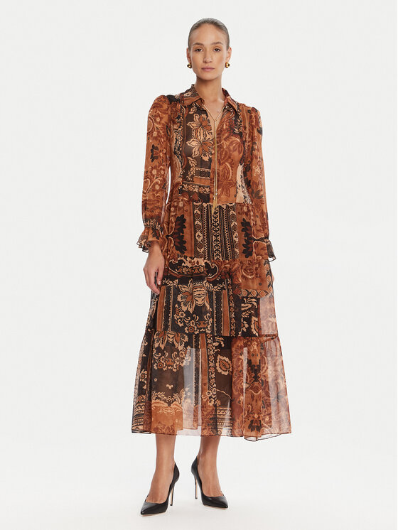 Rinascimento Rinascimento Abito da cocktail CFC0125465003 Marrone Regular Fit