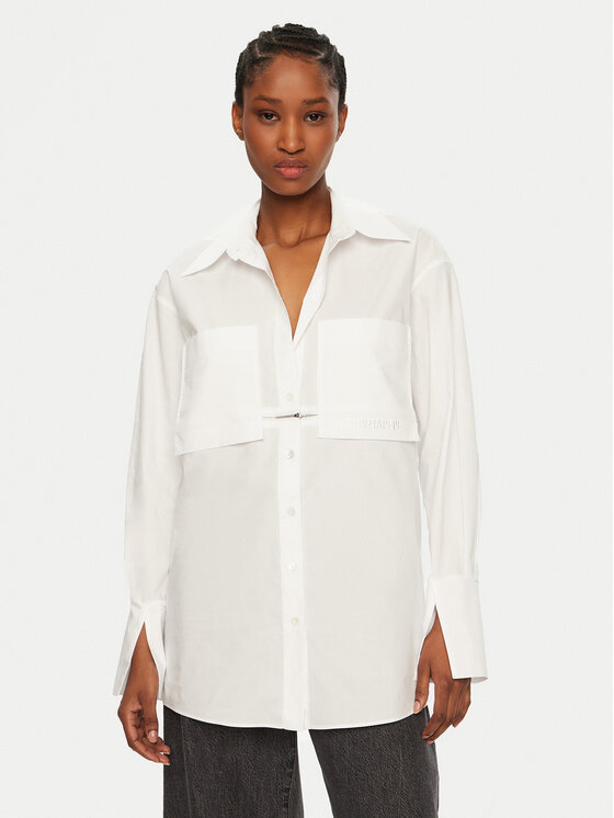 Patrizia Pepe Patrizia Pepe Marškiniai 8C0737/AH74-W103 Balta Regular Fit