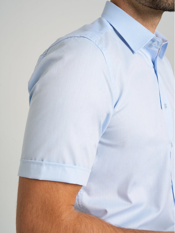 Willsoor Willsoor Koszula 27180n Niebieski Slim Fit