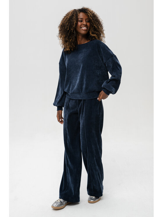 blue shadow blue shadow Bluza Naja Granatowy Regular Fit
