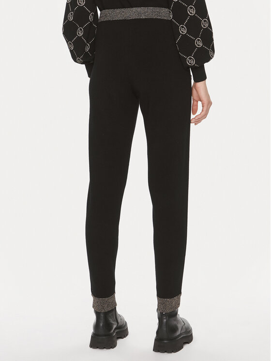 Liu Jo Sport Liu Jo Sport Hlače iz tkanine TF3207 MA63L Črna Slim Fit