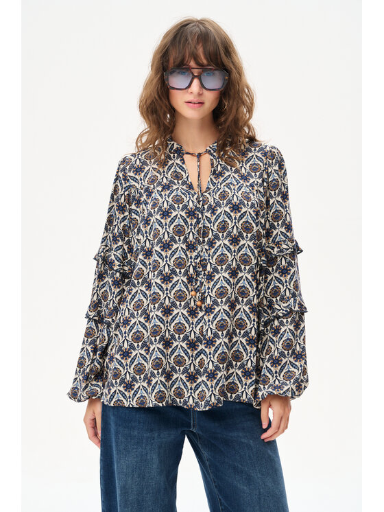 blue shadow blue shadow Bluzka Maddy Granatowy Regular Fit