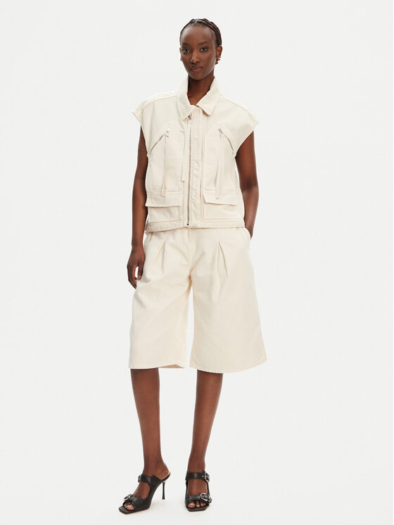 PINKO PINKO Bermudy Pascal 105245 A2M8 Beżowy Relaxed Fit