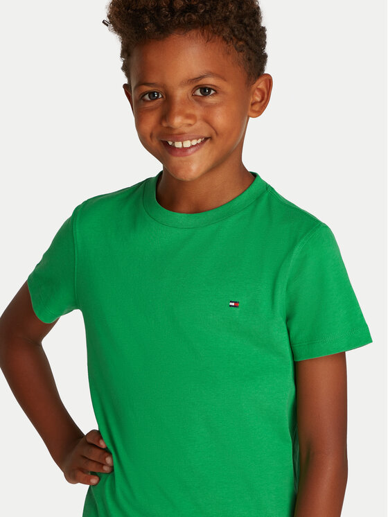 Tommy Hilfiger Tommy Hilfiger T-Shirt Essential KB0KB06879 D Zielony Regular Fit