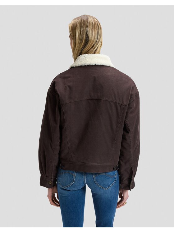 Lee Lee Kurtka jeansowa RELAXED SHERPA RIDER JKT Niebieski Regular Fit