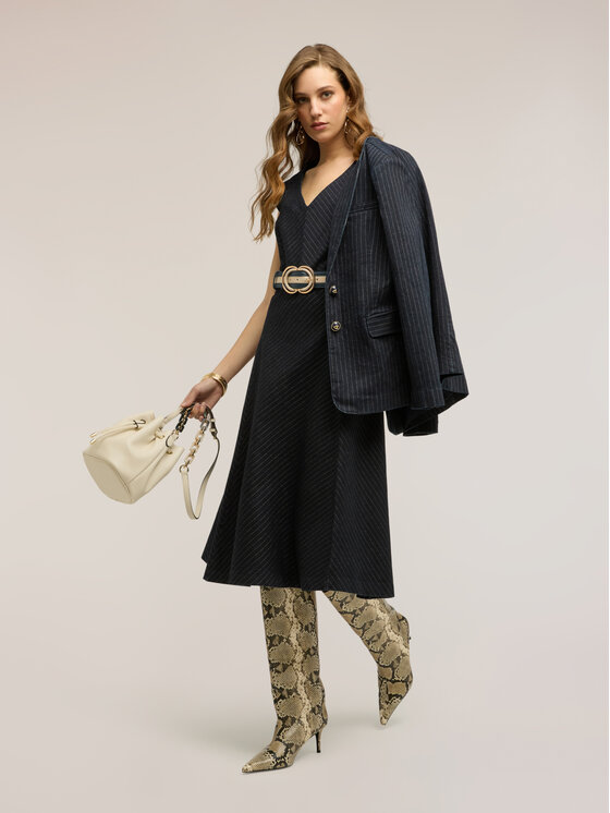 Motivi Motivi Vestito da giorno 7018Q003465N034 Blu Flared Fit