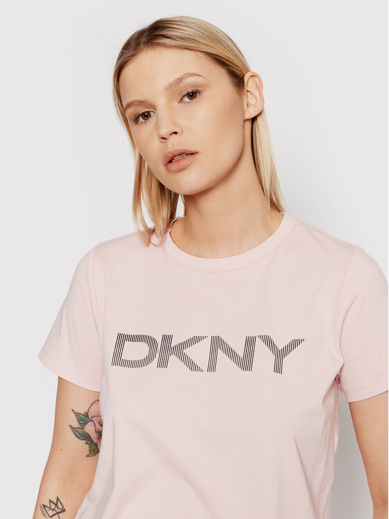 DKNY Sport TShirt DP1T6749 Różowy Regular Fit Modivo.pl