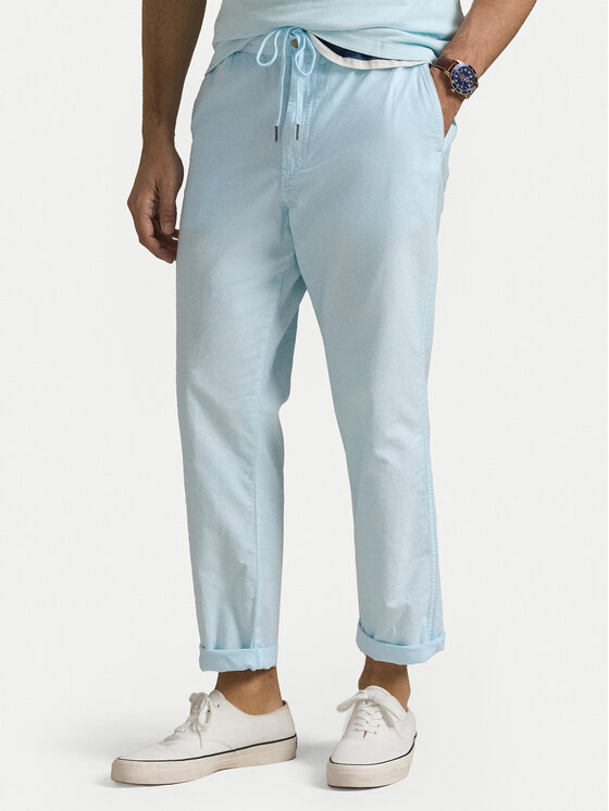 Polo Ralph Lauren Bavlnené nohavice 710958589005 Modrá Classic Fit