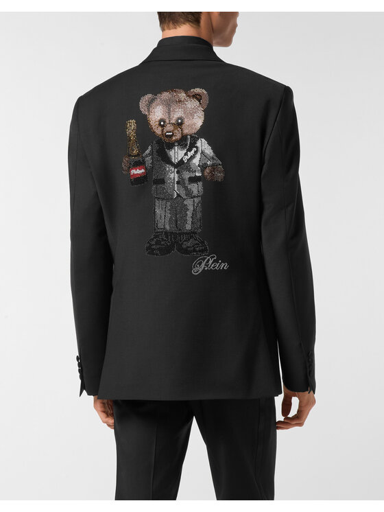 PHILIPP PLEIN PHILIPP PLEIN Marynarka 25465 Czarny Fitted Fit