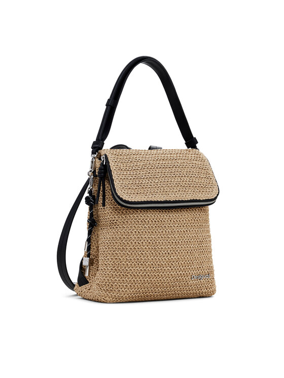 Desigual Desigual Mugursoma Raffia Hamption 25SAKO04 Bēšs