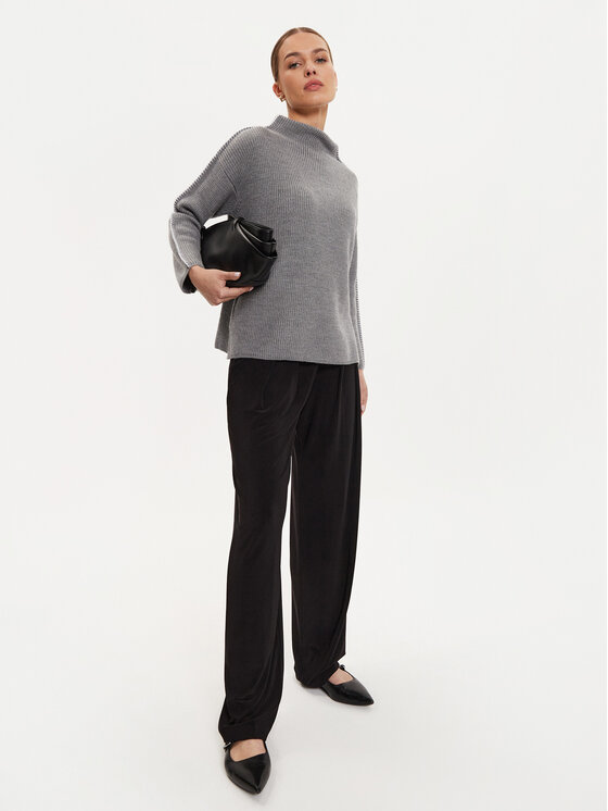 Max Mara Leisure Weekend Max Mara Sweter Fanfara 2426366178 Szary Relaxed Fit