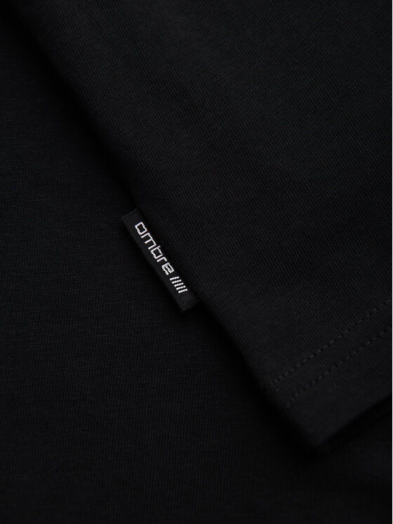 Ombre Ombre Longsleeve L180 Czarny Regular Fit