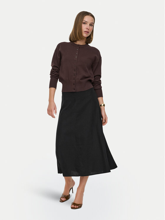 ONLY ONLY Spódnica midi Goa 15363690 Czarny Regular Fit