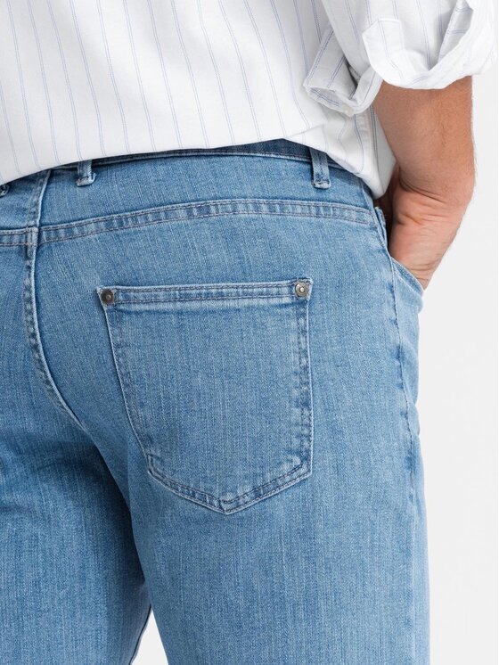 Ombre Ombre Jeansy OM-PADP-0216 Modrá Slim Fit