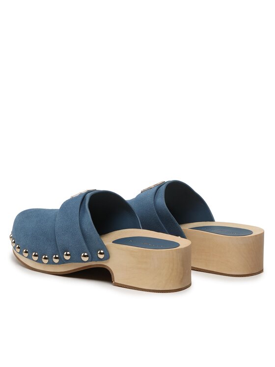 Tommy Hilfiger Tommy Hilfiger Chodaki Th Clog Suede FW0FW07171 Niebieski