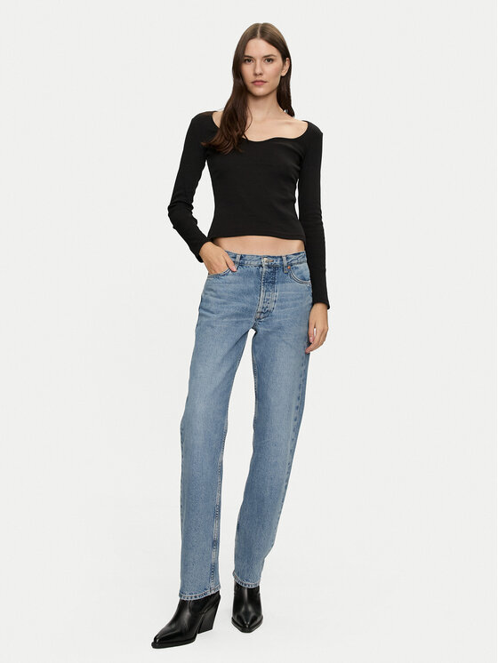 Brave Soul Brave Soul Majica LLT-624SARAH Crna Slim Fit