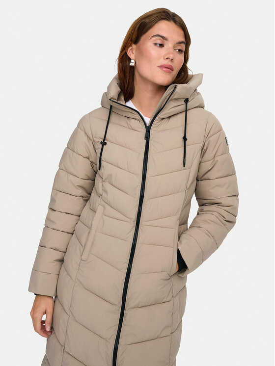 ONLY ONLY Talvemantel Juliet 15353149 Beež Regular Fit