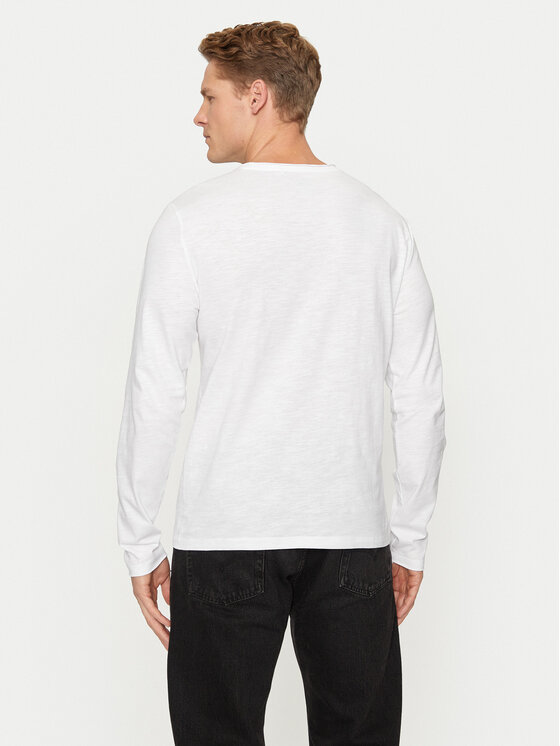 Blend Blend Longsleeve Nicolai 20703060 Biały Regular Fit