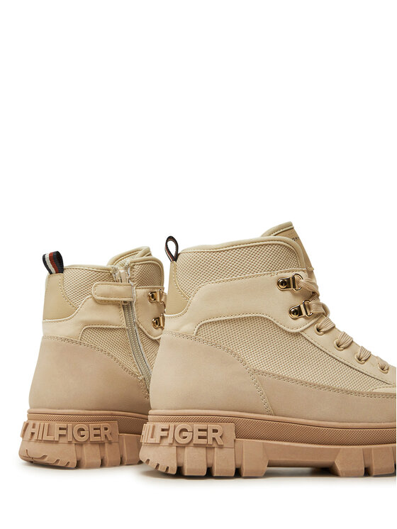Tommy Hilfiger Tommy Hilfiger Trzewiki Lace-Up Bootie T3A5-33602-1698 S Beżowy