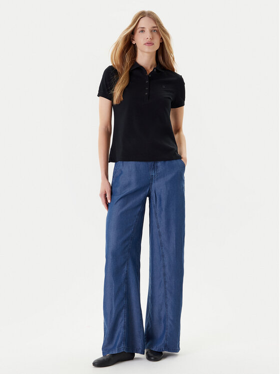 United Colors Of Benetton United Colors Of Benetton Polo 3TQJD300W Crna Slim Fit