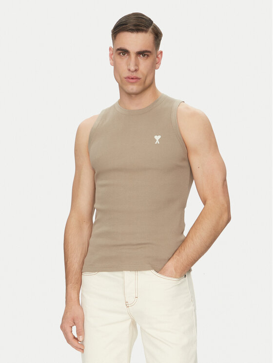 AMI Paris AMI Paris Trikó HTK060.JE0117 Khaki Regular Fit