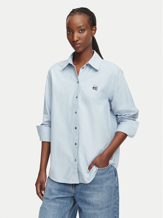 KARL LAGERFELD KARL LAGERFELD Πουκάμισο B3W11030 Ανοιχτό μπλε Regular Fit