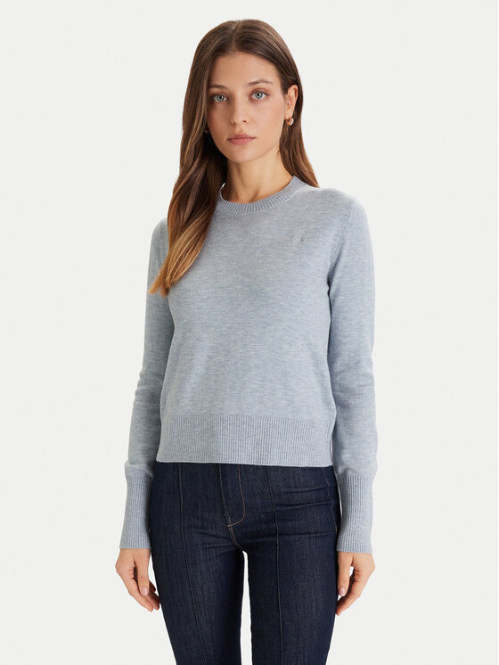 Guess Jeans Guess Jeans Светр W4BR83 Z3HO2 Блакитний Regular Fit