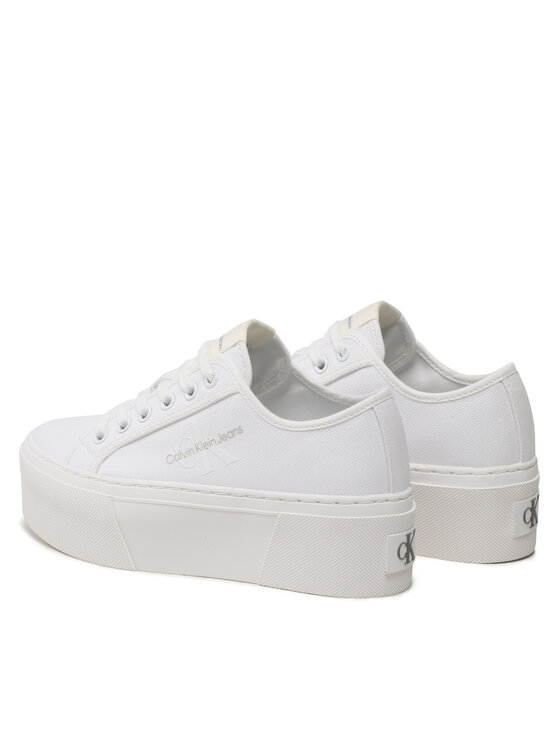 Calvin Klein Jeans Calvin Klein Jeans Tenisenes Cupsole Flatform Ny Preal Wn YW0YW01221 Balts