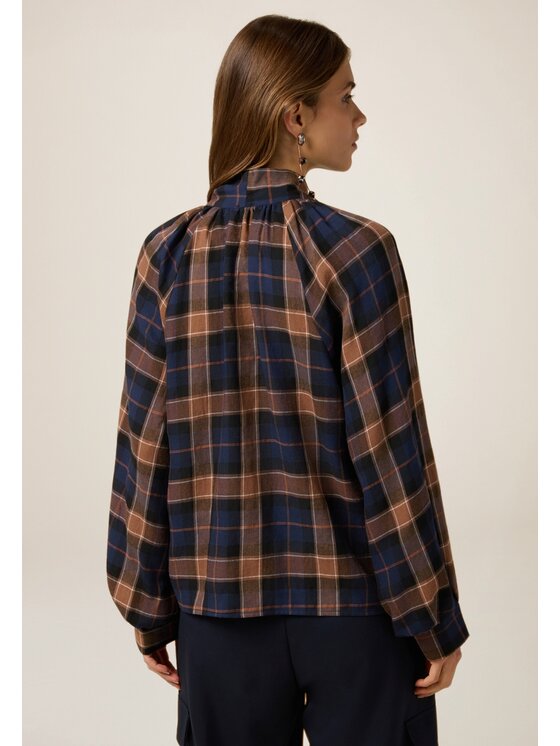 Oltre Oltre Blusa 2056J000827N0Z4 Marrone Baggy Fit